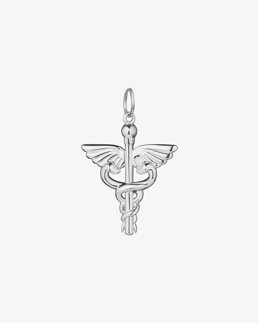 Modern Caduceus Pendant Charm